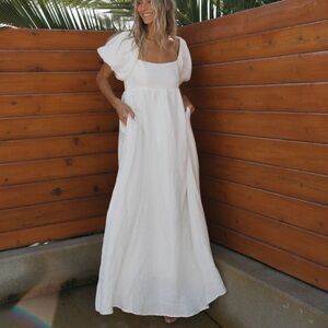 Shop Worth Collective Candace Maxi Dress in Off-White size Medium